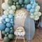 Slate Blue Balloon Arch Kit,Baby Blue Light Green Balloons for Baby Shower Boy Birthday Party Backdrop Decoration,Pastel Seaside Balloon Garland Arch
